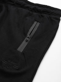The Indian Garage Co Men Black Solid Pleated Detail Joggers
