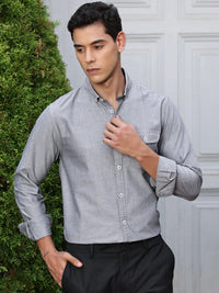 Thomas Scott Premium Button-Down Collar Chambray Pure Cotton Casual Shirt