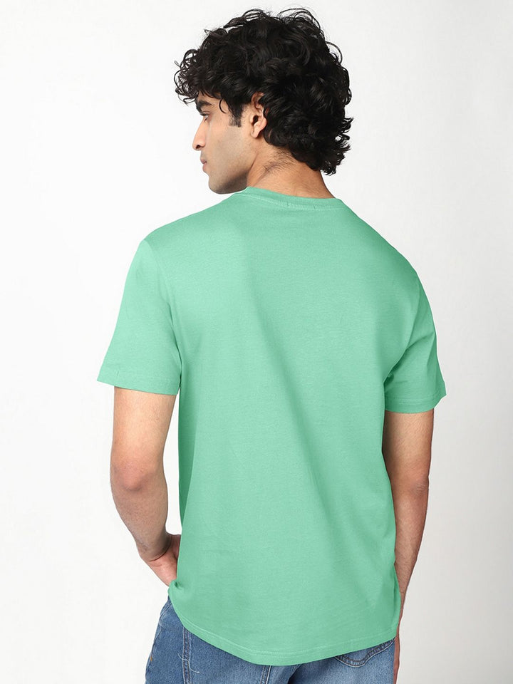 Bewakoof Men Solid Round Neck Cotton T-shirt