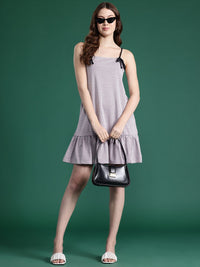 DressBerry Checked Drop-Waist Mini Dress