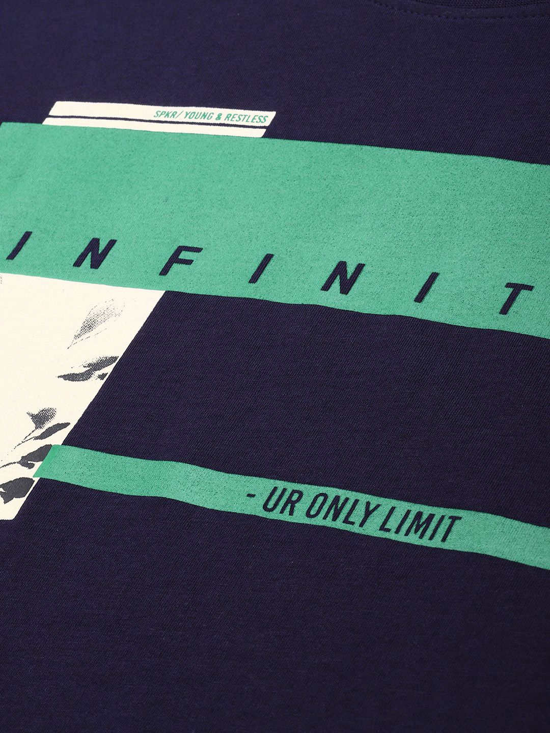 SPYKAR Printed Pure Cotton Slim Fit T-shirt