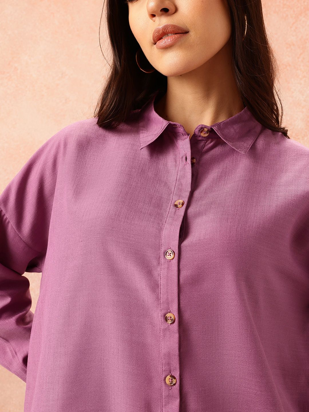 all about you Drop-Shoulder Sleeves Regular Fit Casual Shirt