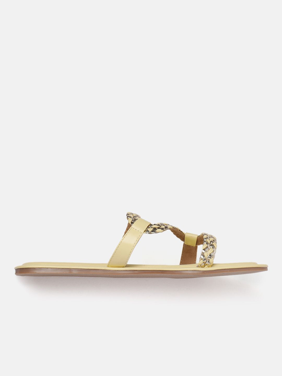 DressBerry Women Striped Open Toe Flats