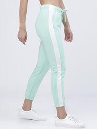 Tokyo Talkies Women Mint Green Solid Slim-Fit Casual Joggers