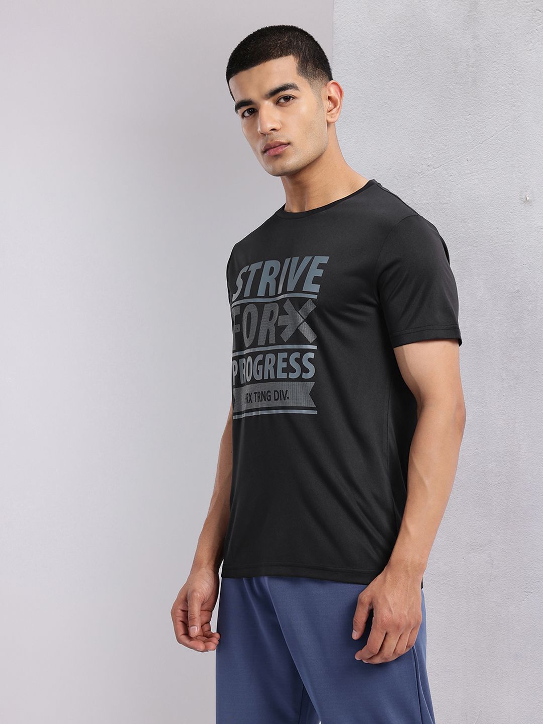 HRX by Hrithik Roshan Typography Printed Rapid-Dry Training T-shirt