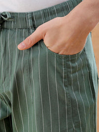 The Indian Garage Co Men Striped Loose Fit Trousers