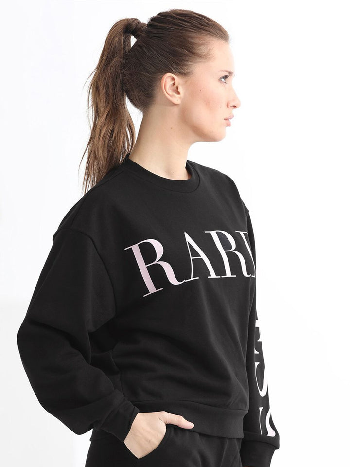 RAREISM Typographic Printed Cotton Sweatshirt