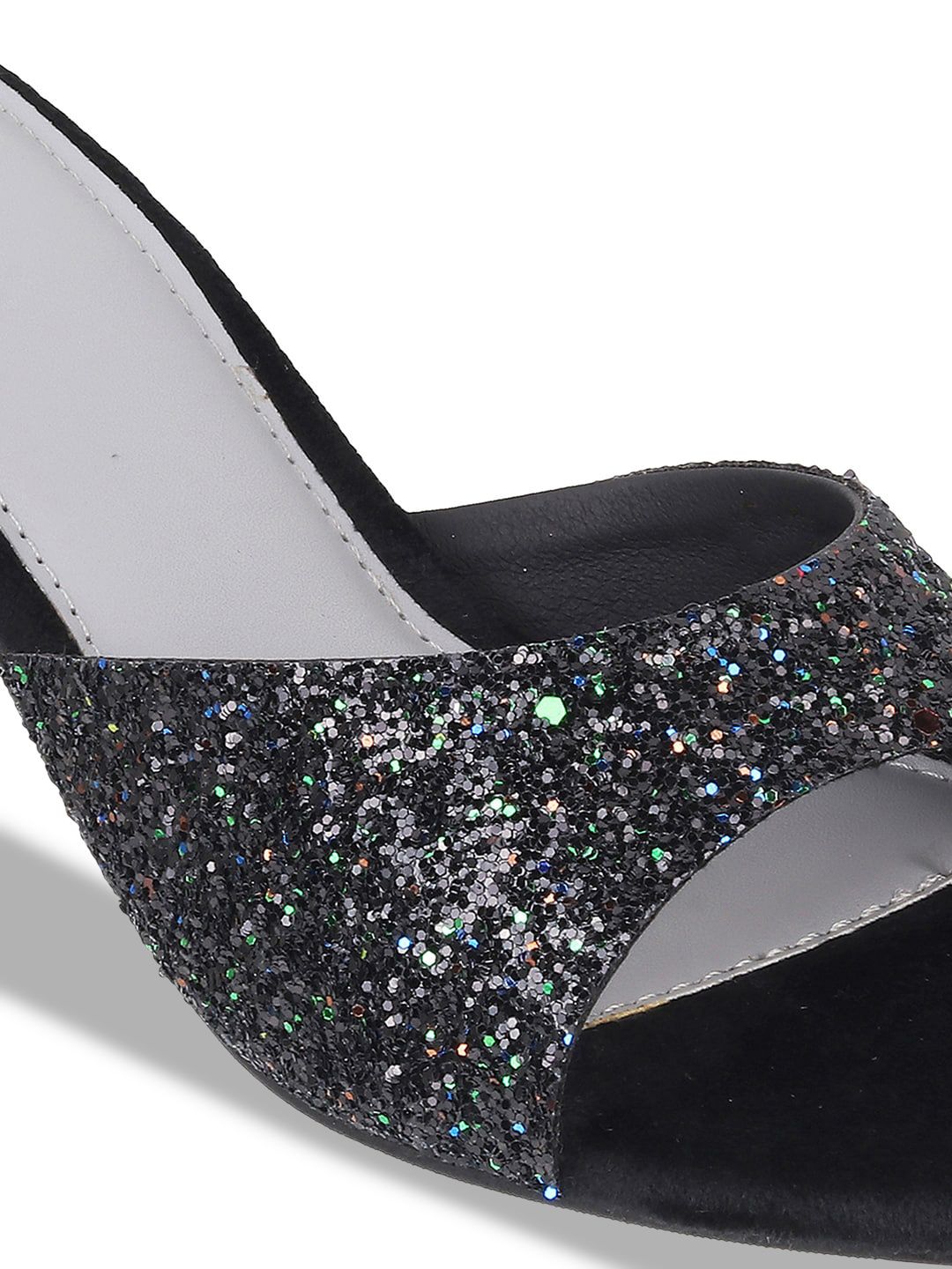 Metro Embellished Open Toe Block Heels