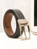 Teakwood Leathers Men Textured Leather Reversible Formal Belt