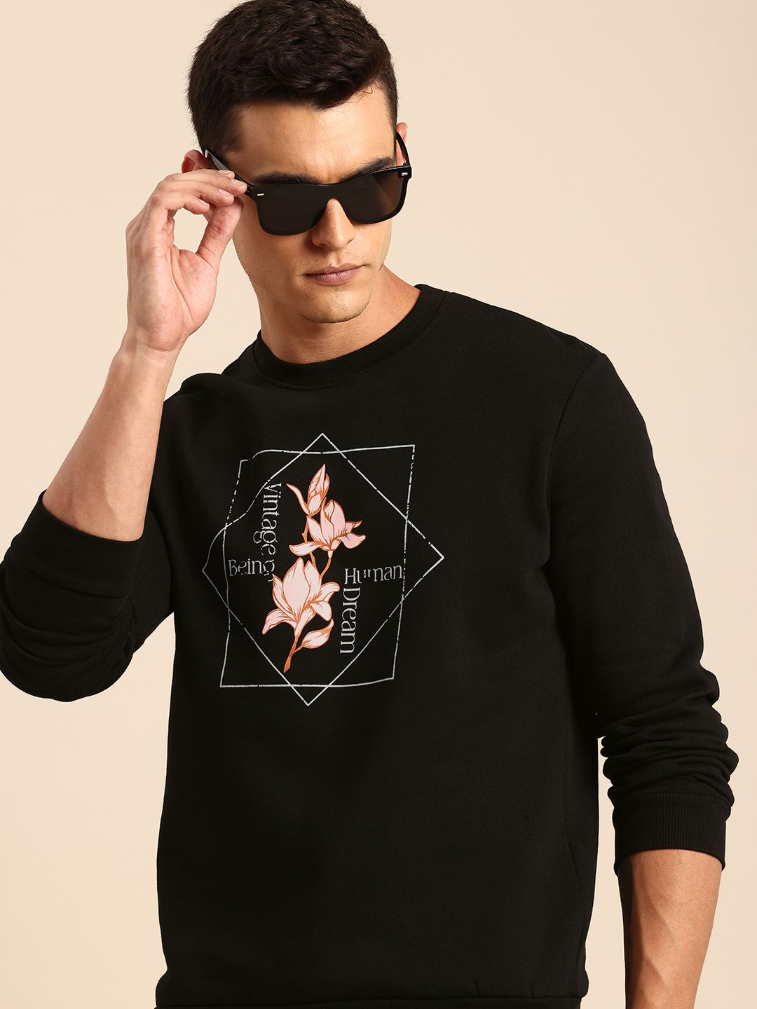 Being Human Pure Cotton Printed Sweatshirt