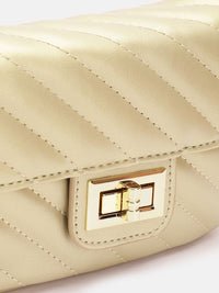 Lino Perros Structured Sling Bag with Quilted Detail