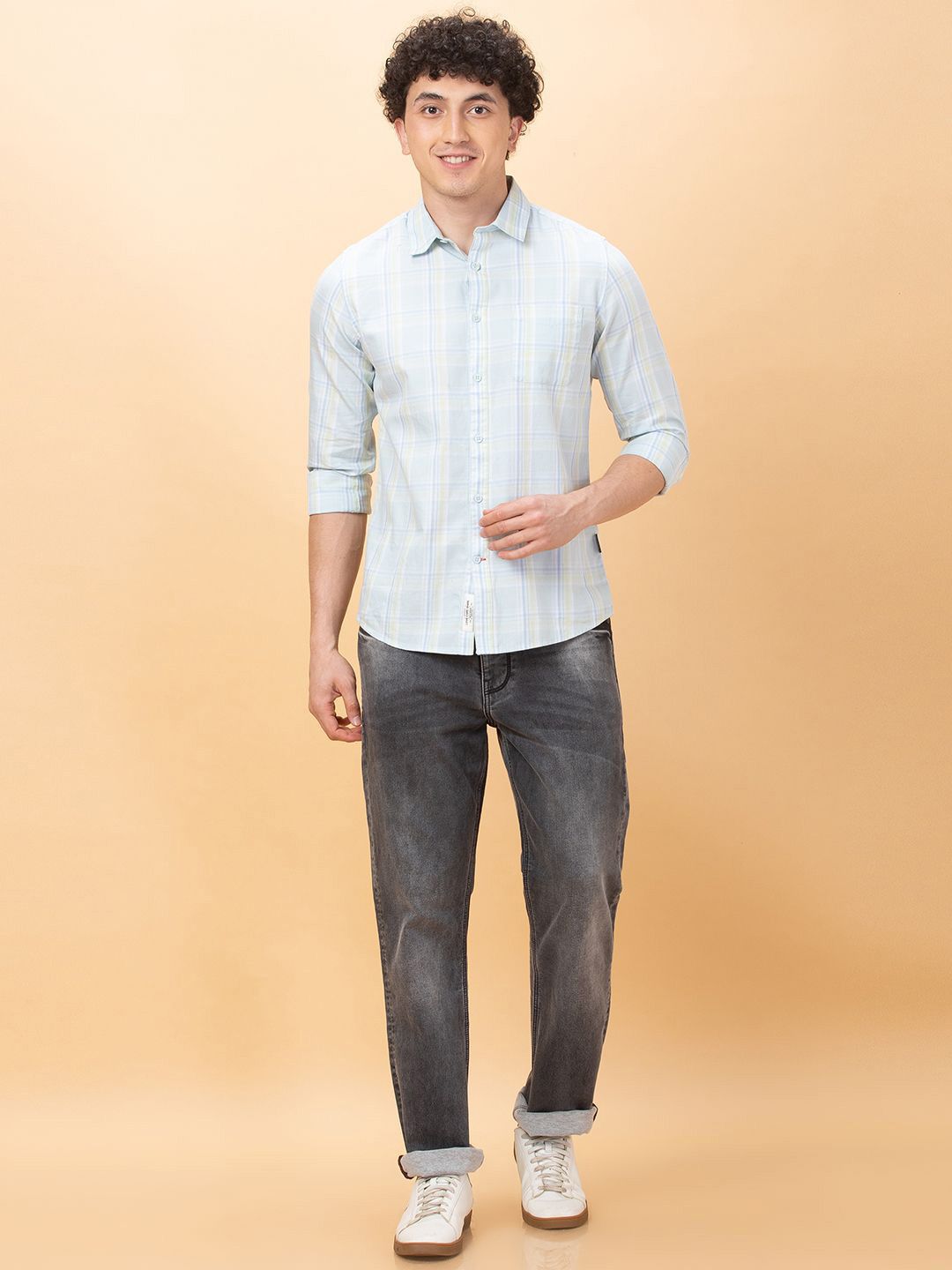 Being Human Men Slim Fit Opaque Checked Casual Shirt