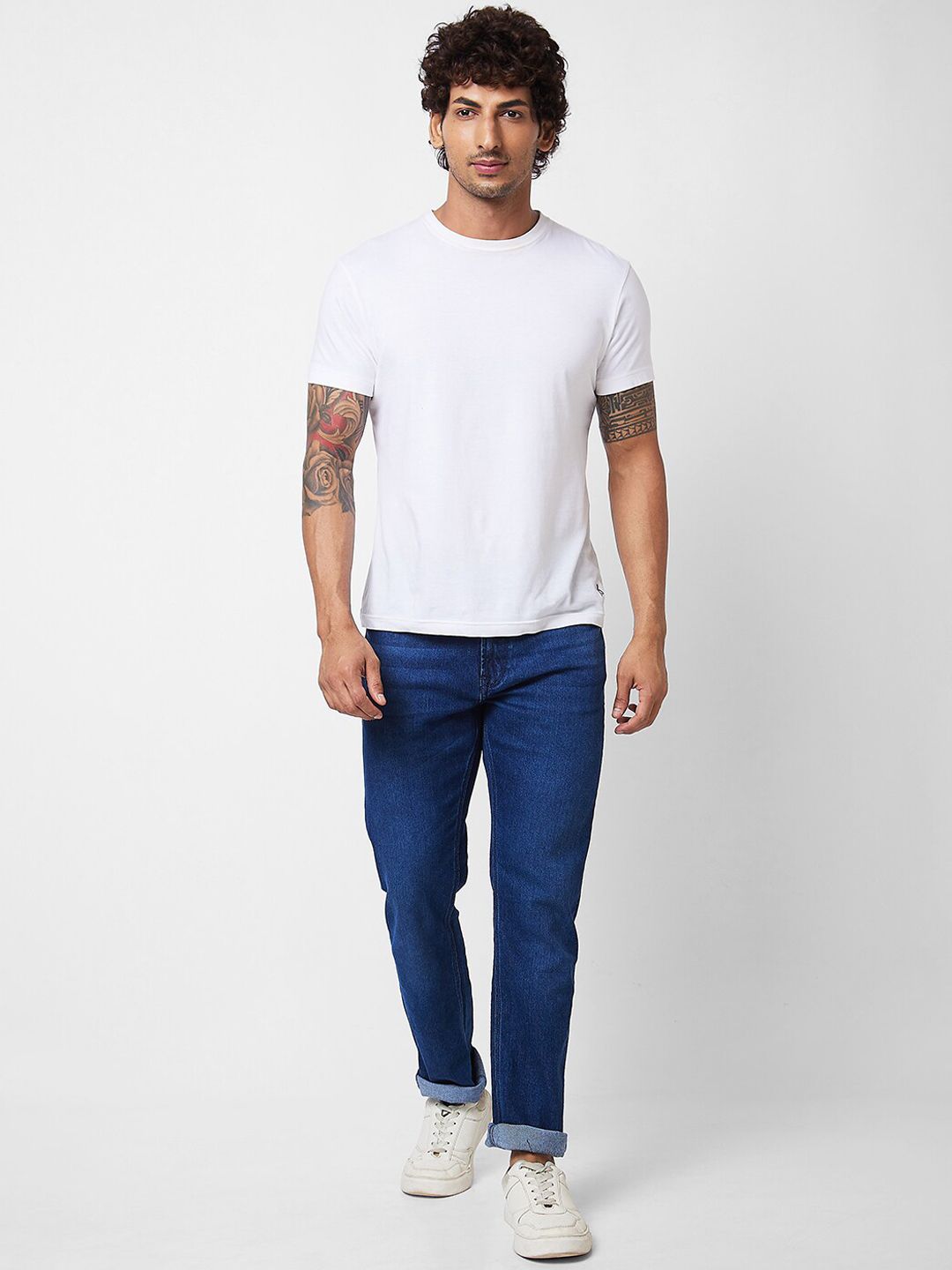 SPYKAR Men Relaxed Fit Light Fade Clean Look Cotton Jeans