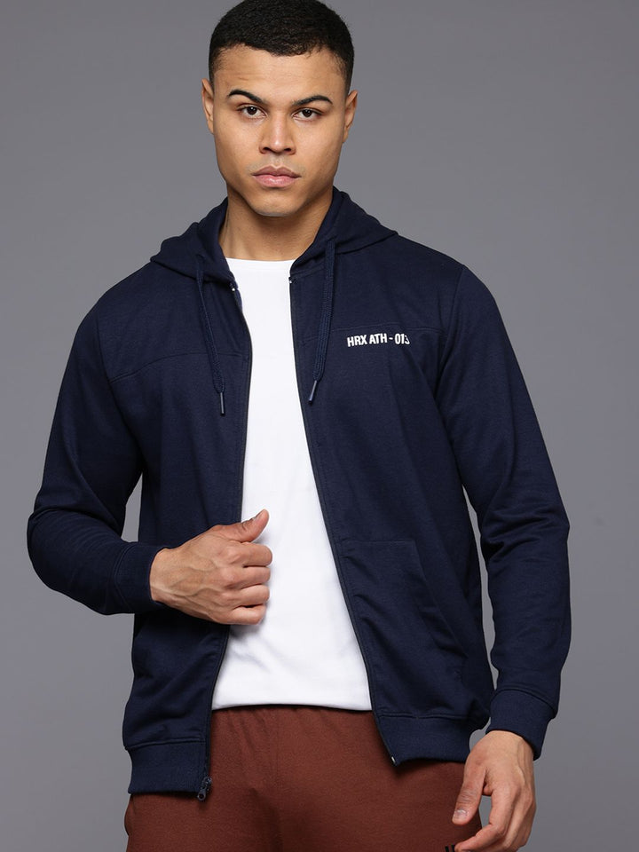 HRX by Hrithik Roshan Typography Printed Hooded Sweatshirt