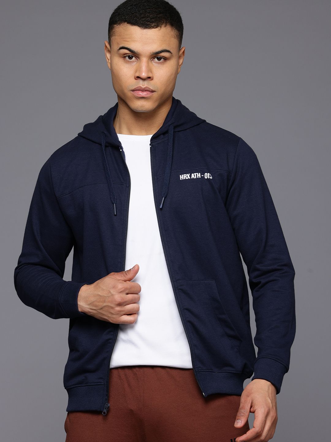 HRX by Hrithik Roshan Typography Printed Hooded Sweatshirt