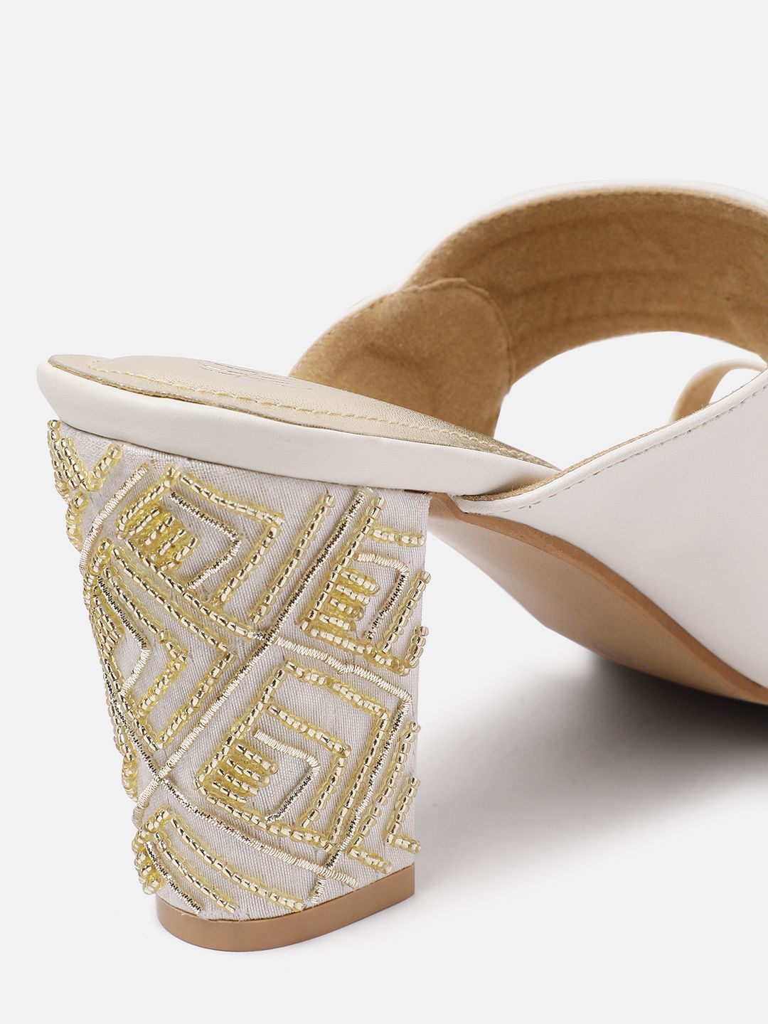 House of Pataudi Ethnic Embellished Block Heels