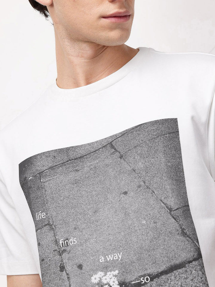 ether Men Grower Graphic Printed Comfort Fit T-shirt