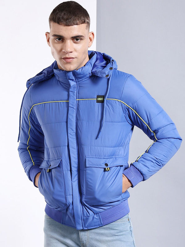 The Indian Garage Co Men Regular Fit Puffer Jacket with Detachable Hood