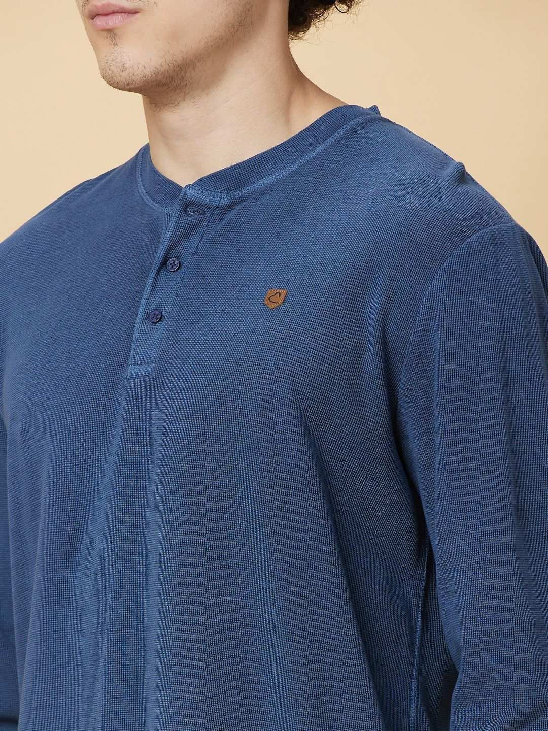 Being Human Men Mandarin Collar T-shirt