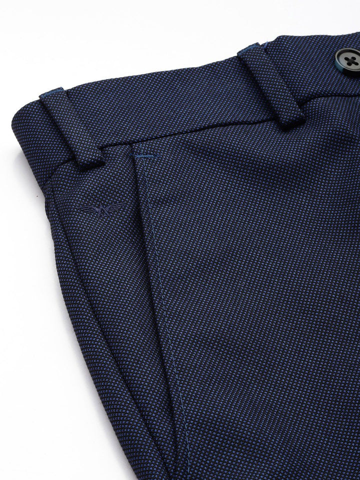 Park Avenue Men Textured Formal Trousers