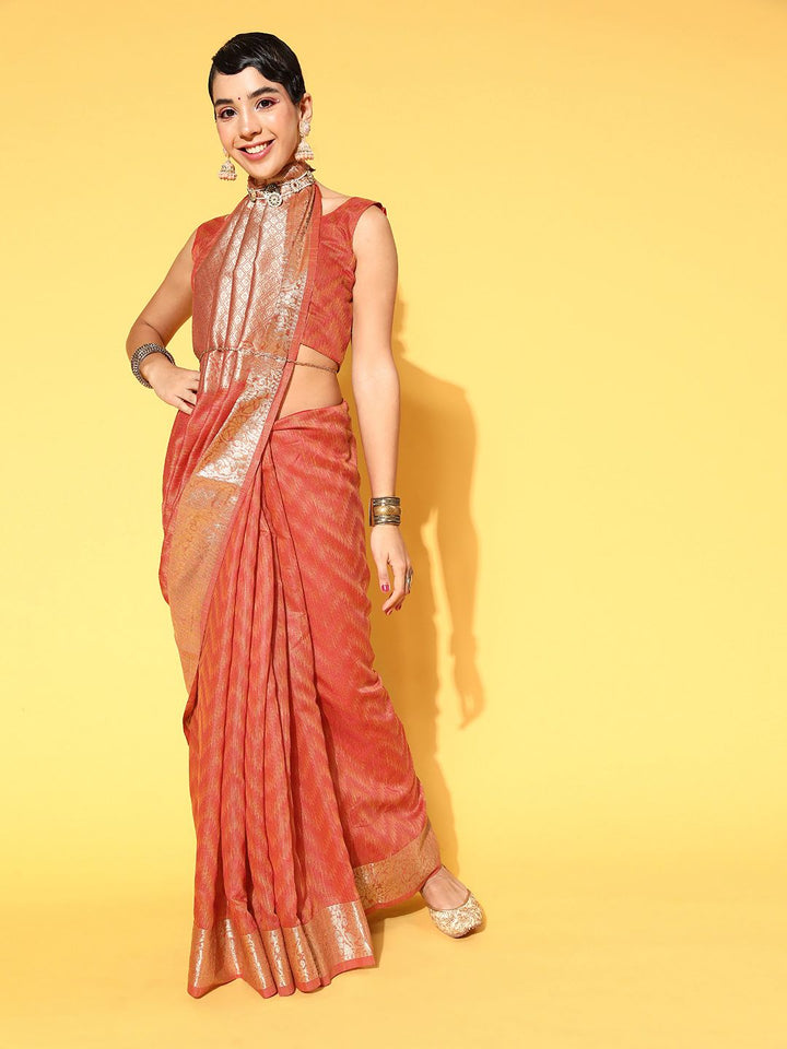 Saree mall Geometric Saree with Woven Design Border