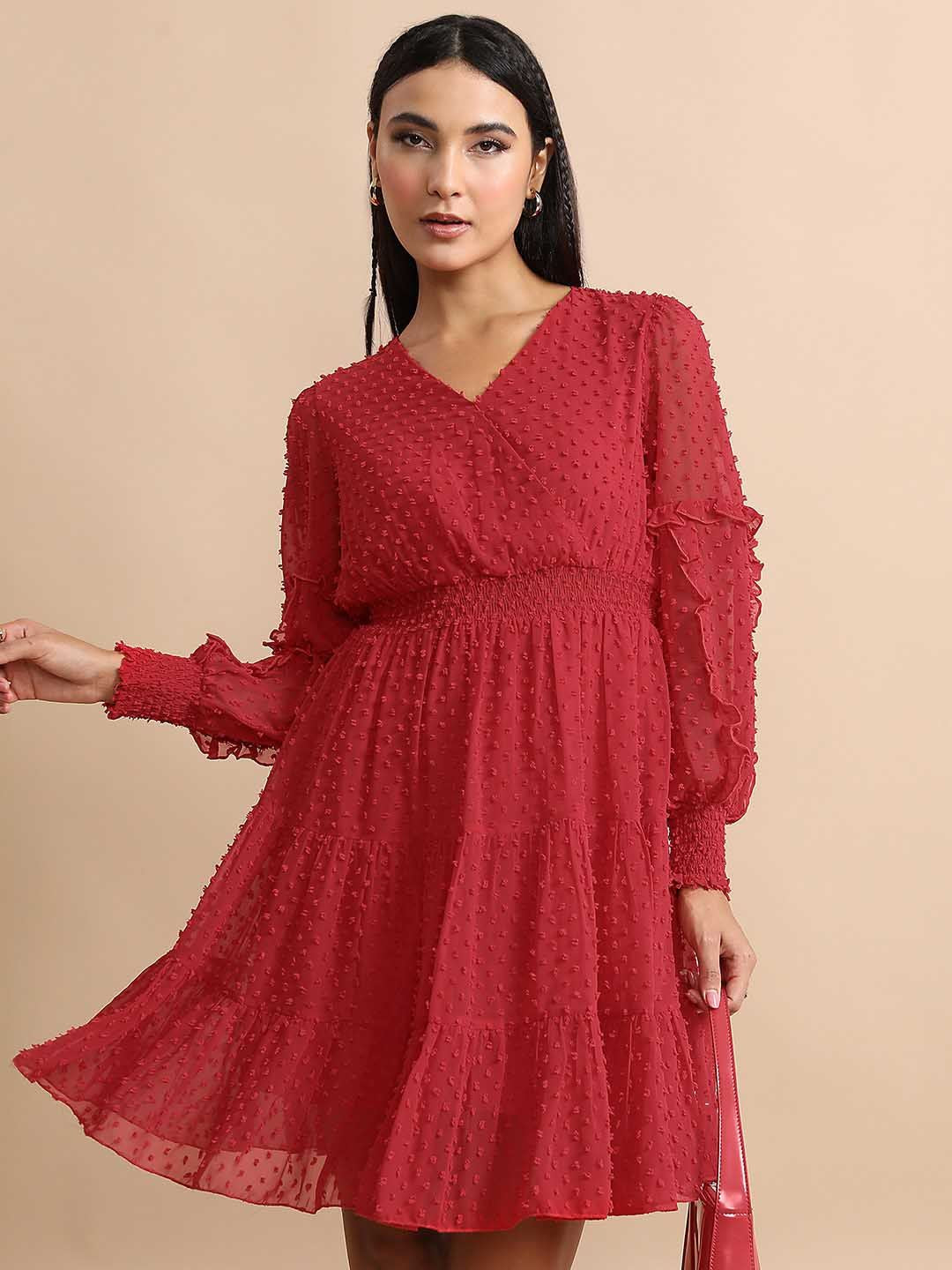 Tokyo Talkies Puff Sleeve Mini Fit & Flare Dress