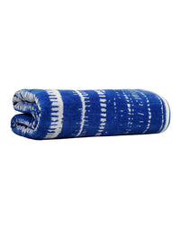 MYTRIDENT Blue & White Striped Printed Cotton 500 GSM Bath Towel