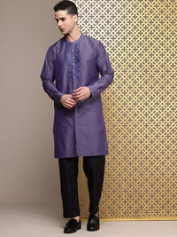 House of Pataudi Jashn Ethnic Motifs Yoke Design Thread Work Indie Florals Kurta