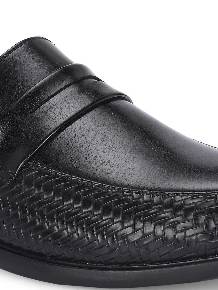 House of Pataudi Men Round Toe Formal Slip On Shoes