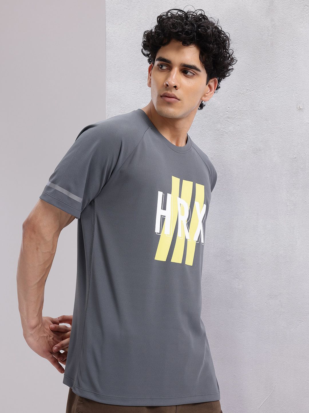 HRX by Hrithik Roshan Men Brand Logo Printed Rapid-Dry Training T-shirt