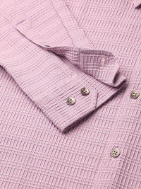 VASTRADO Men Classic Spread Collar Textured Slim Fit Casual Shirt