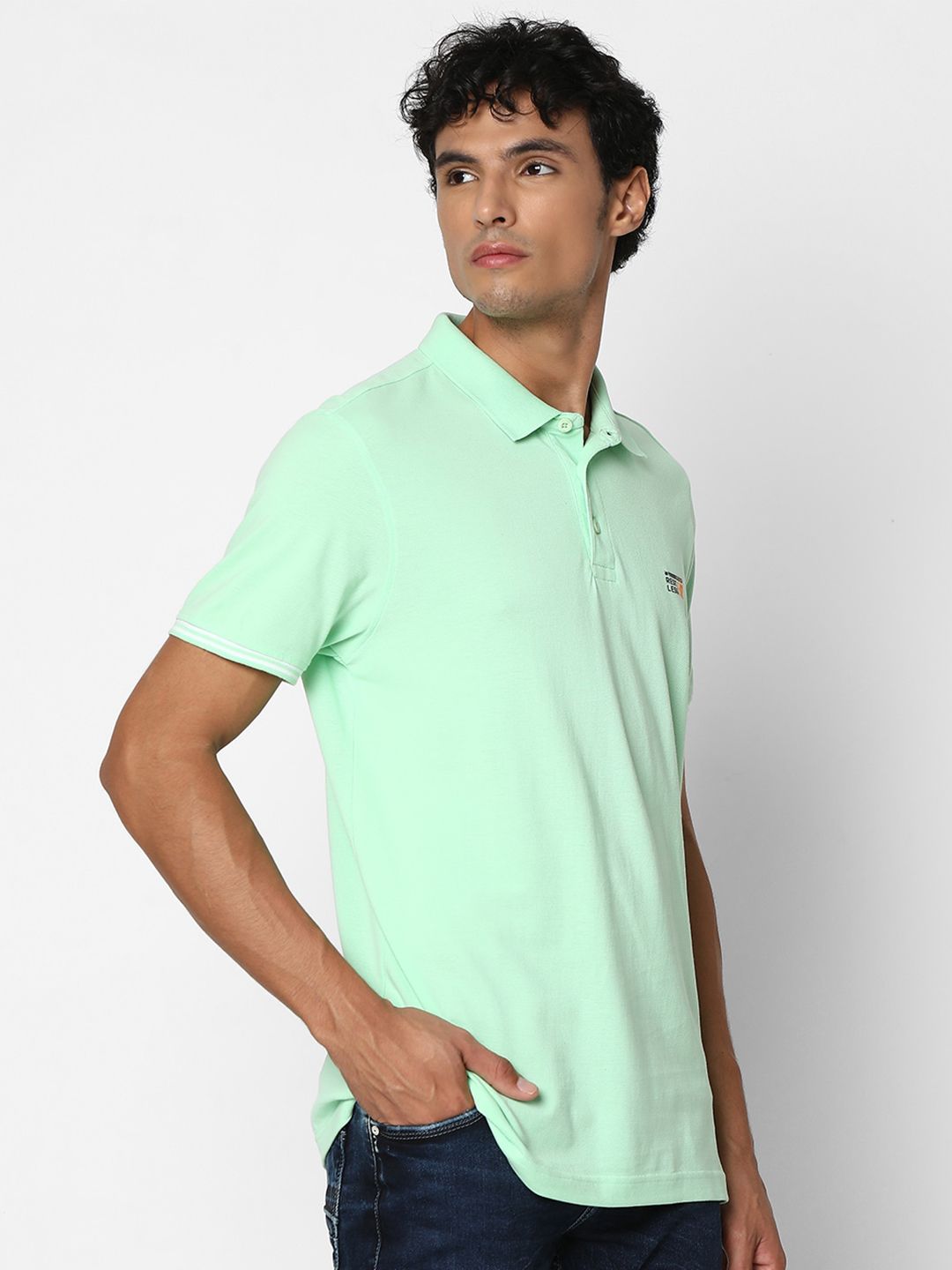 SPYKAR Polo Collar Cotton T-Shirt