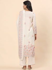 Mamicha Women Floral Printed Regular Pure Cotton Kurta with Trousers & With Dupatta