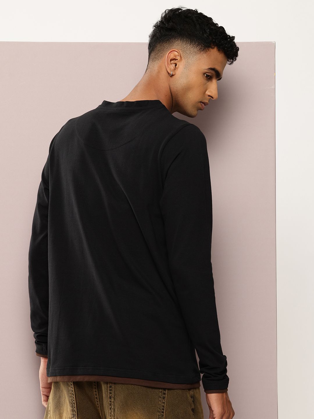 DILLINGER Men Airtex Fabric Solid T-shirt
