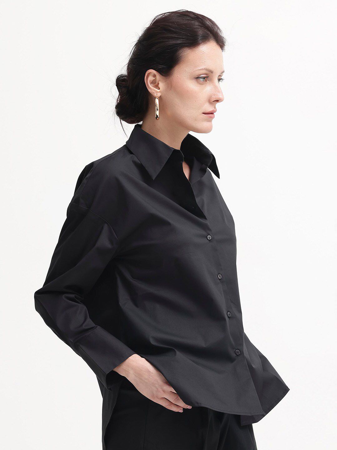 RAREISM Women Comfort Boxy Opaque Formal Shirt