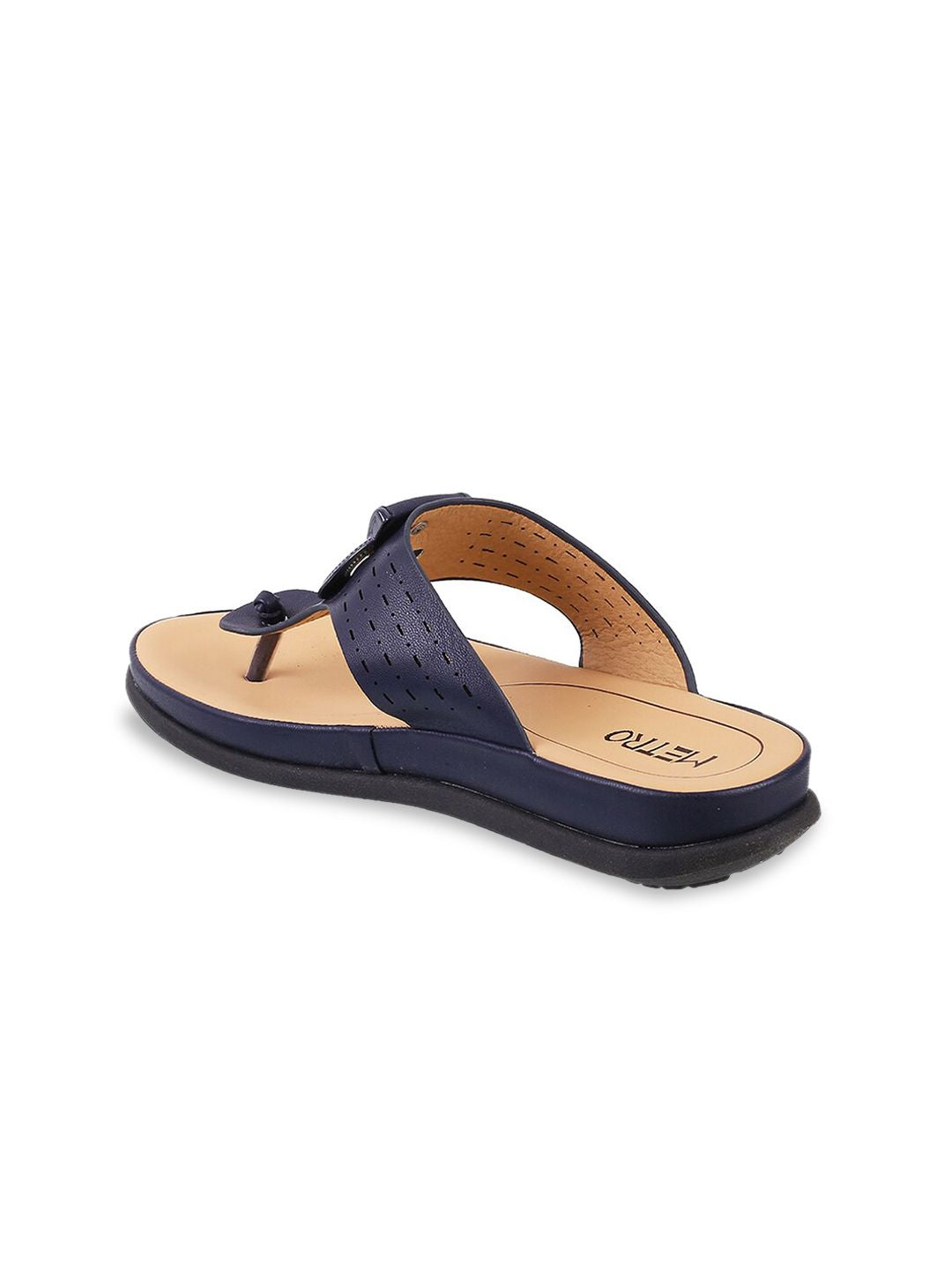 Metro Women Blue Solid Comfort Flats