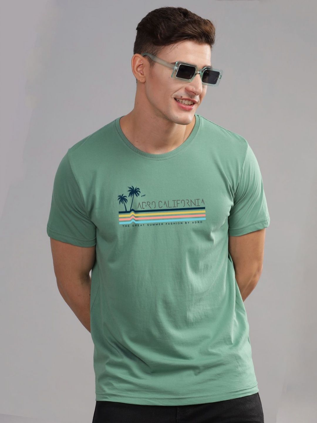 ADRO Men Printed Cotton T-shirt