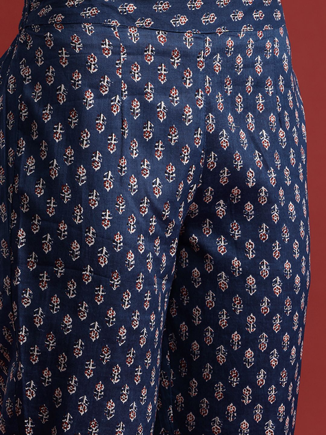 Anouk Printed Pure Cotton Kurta with Trousers & Dupatta