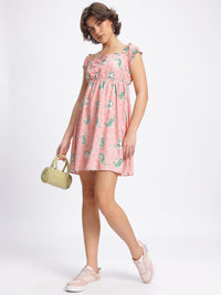 DressBerry Tiger Graphic Print Knee Length Dress