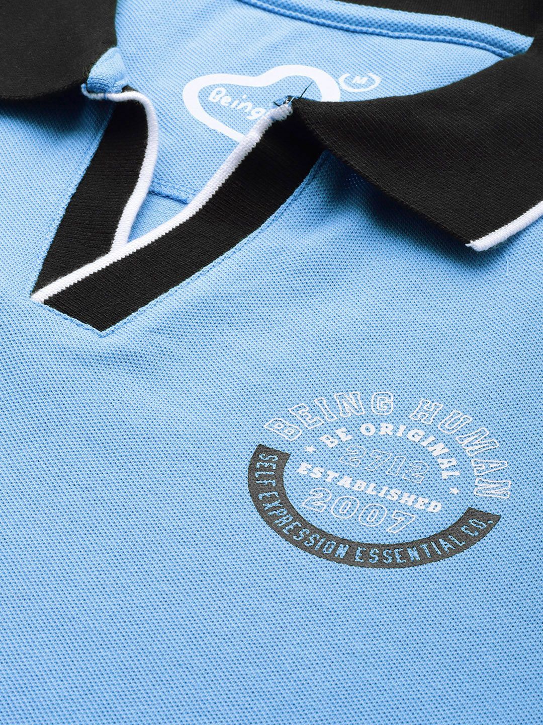 Being Human Polo Collar Pure Cotton T-shirt