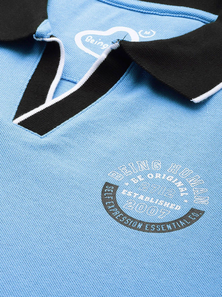 Being Human Polo Collar Pure Cotton T-shirt
