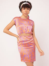 DressBerry Satin Dreams Cut-Out Bodycon Mini Dress