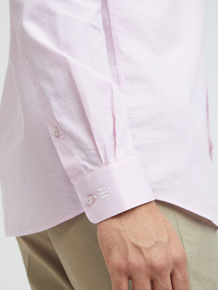 Raymond Pure Cotton Slim Fit Opaque Printed Formal Shirt