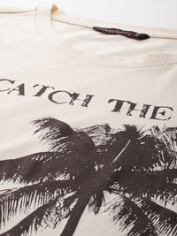 DressBerry Graphic Printed Drop-Shoulder Sleeve T-shirt