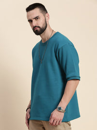DILLINGER Round Neck Oversized Pullover Fleece Sweatshirt