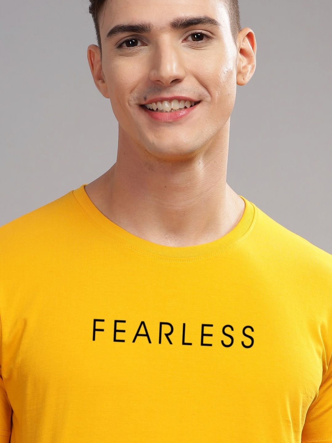ADRO Men Typography Applique T-shirt