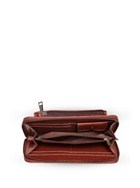 ZOUK Women Floral Printed Zip Around Wallet