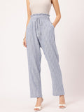 DressBerry Women Laid-Back Luxe Striped Trousers