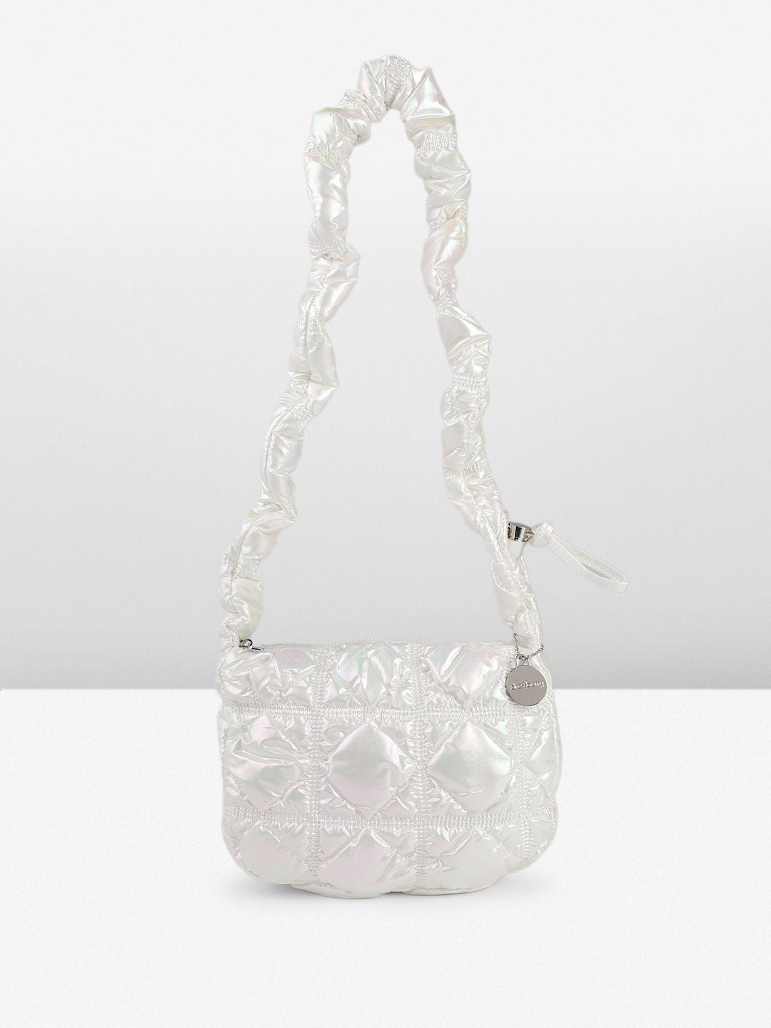DressBerry Quilted Shoulder Bag with Iridescent Finish