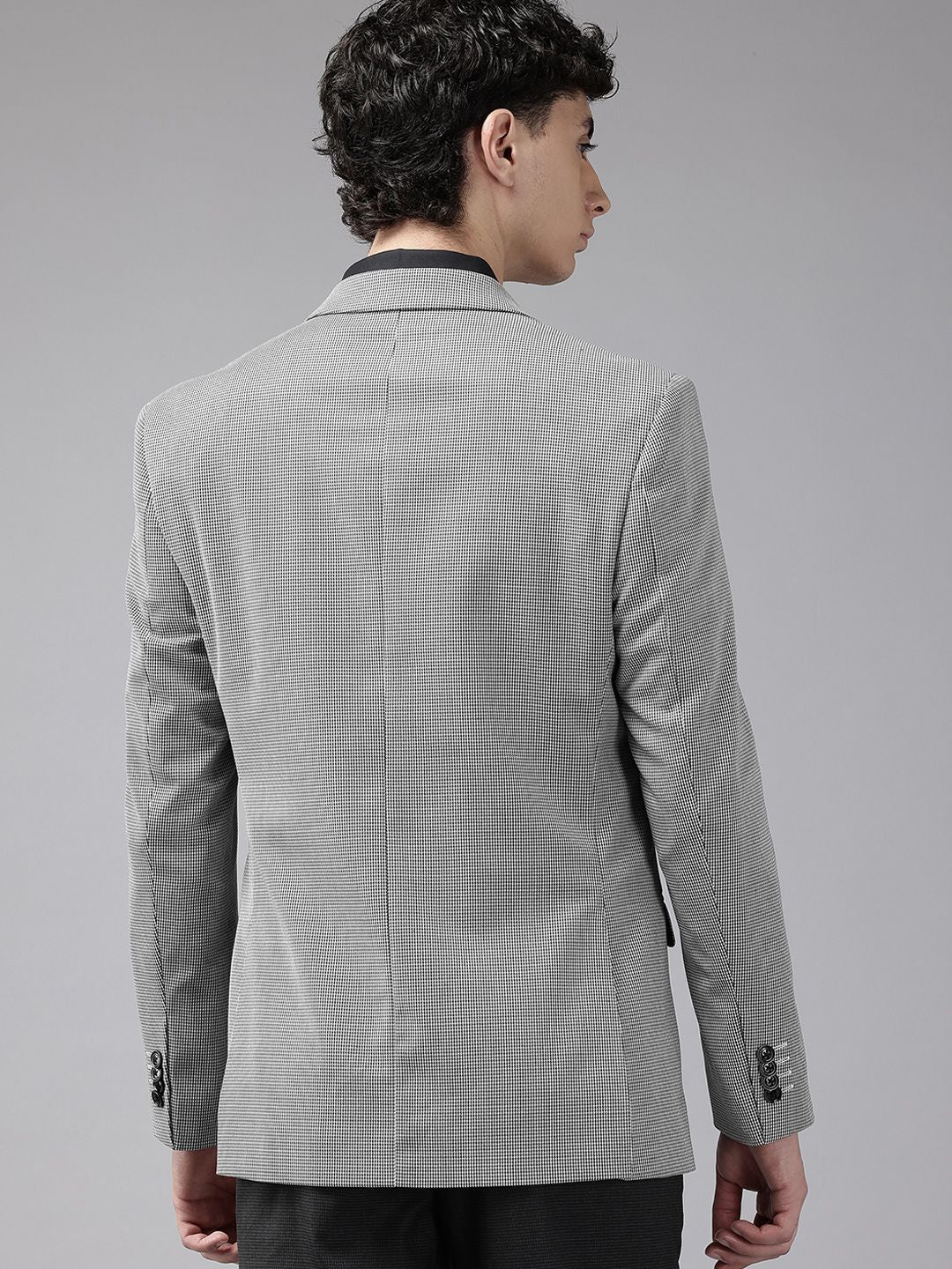 Park Avenue Notched Lapel Collar Single Breasted Slim Fit Blazer Formal